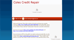 Desktop Screenshot of colescreditrepair.ws