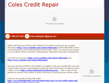 Tablet Screenshot of colescreditrepair.ws